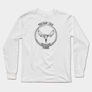 Presue Isle Maine Moose Long Sleeve T-Shirt